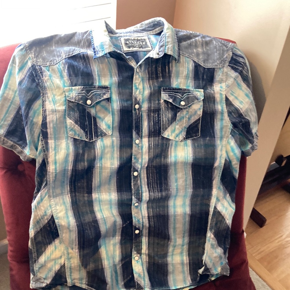 Mens BKE Vintage relaxed fit short sleeve shirt